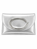 Bolso de mano plateado Aria