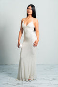 Laine White Pearl Dress (Glitter)