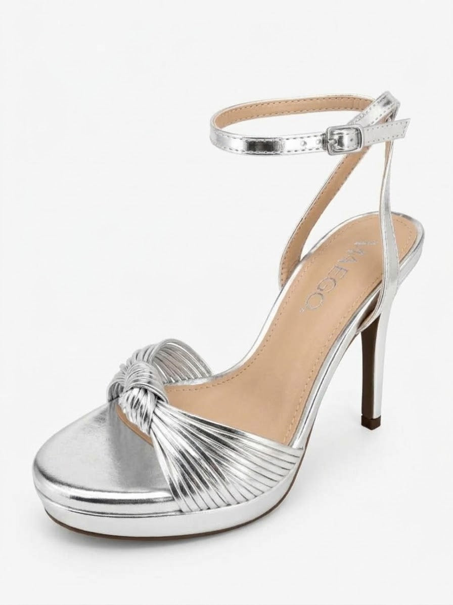 Via Ego Fakhir Platform Sandals Silver