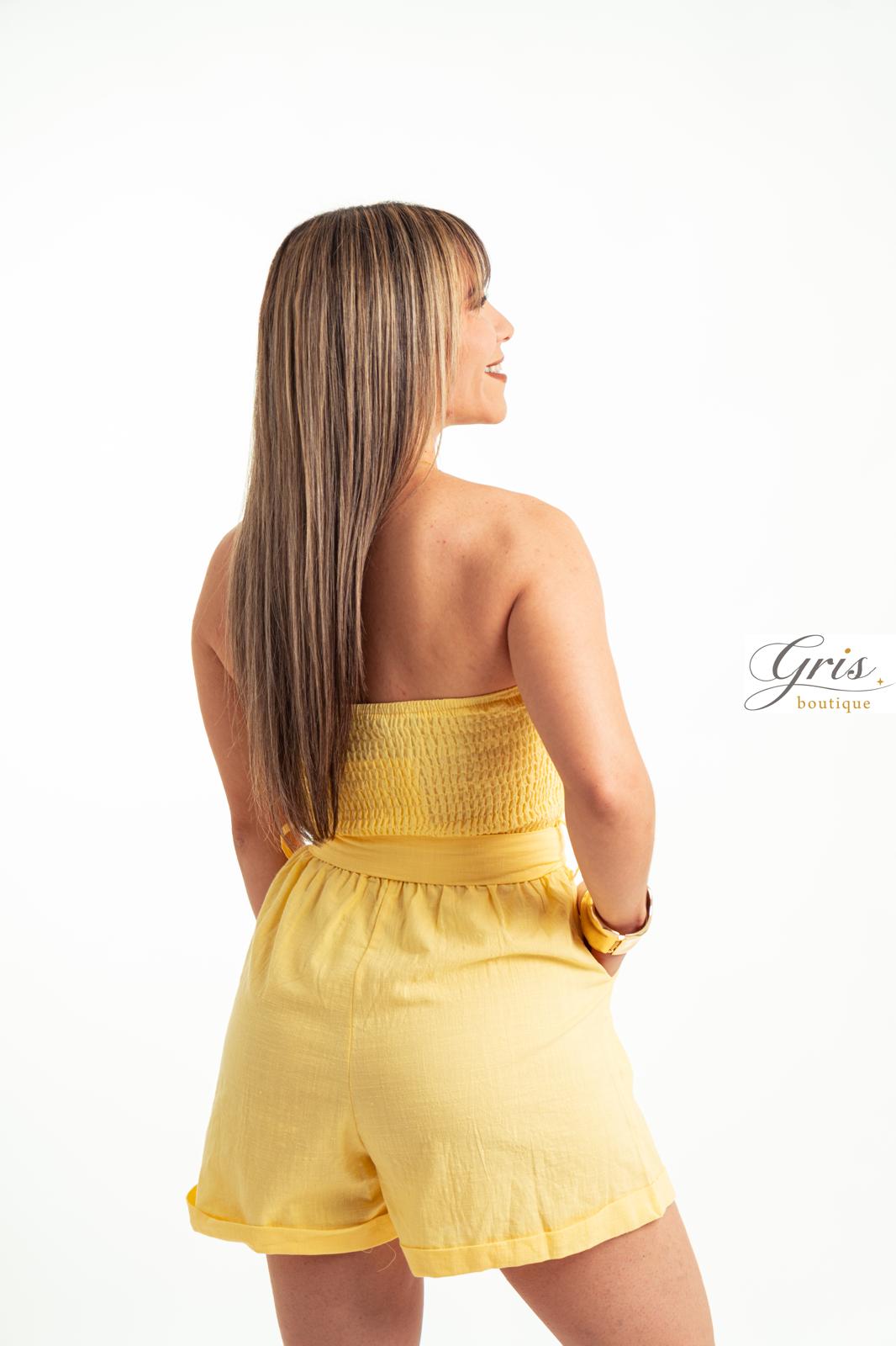 Aiuni Yellow Romper Size M