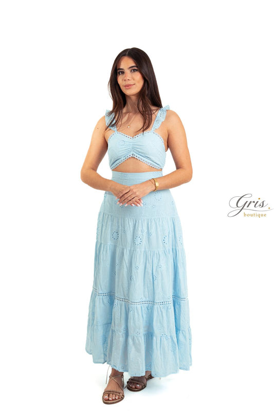 Darcy Blue Skirt Set Size M