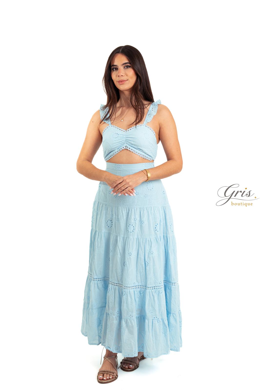 Darcy Blue Skirt Set