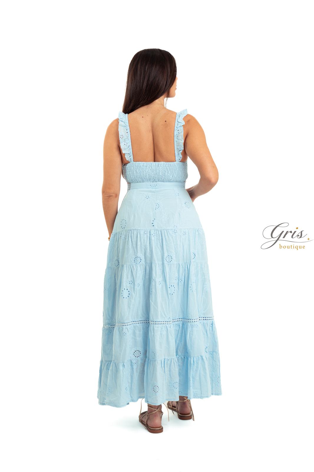 Darcy Blue Skirt Set