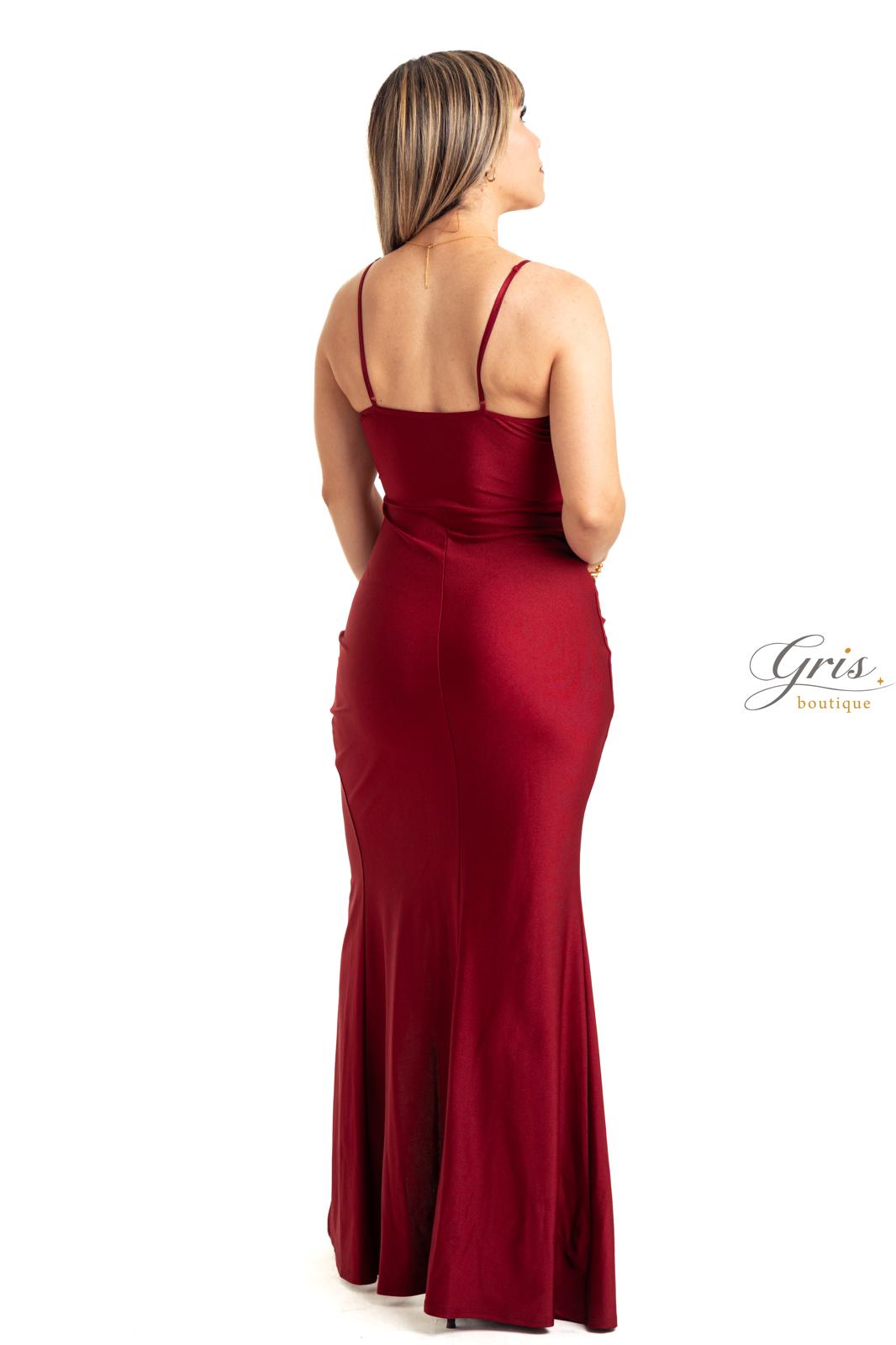 Eloise Wine Long Dress