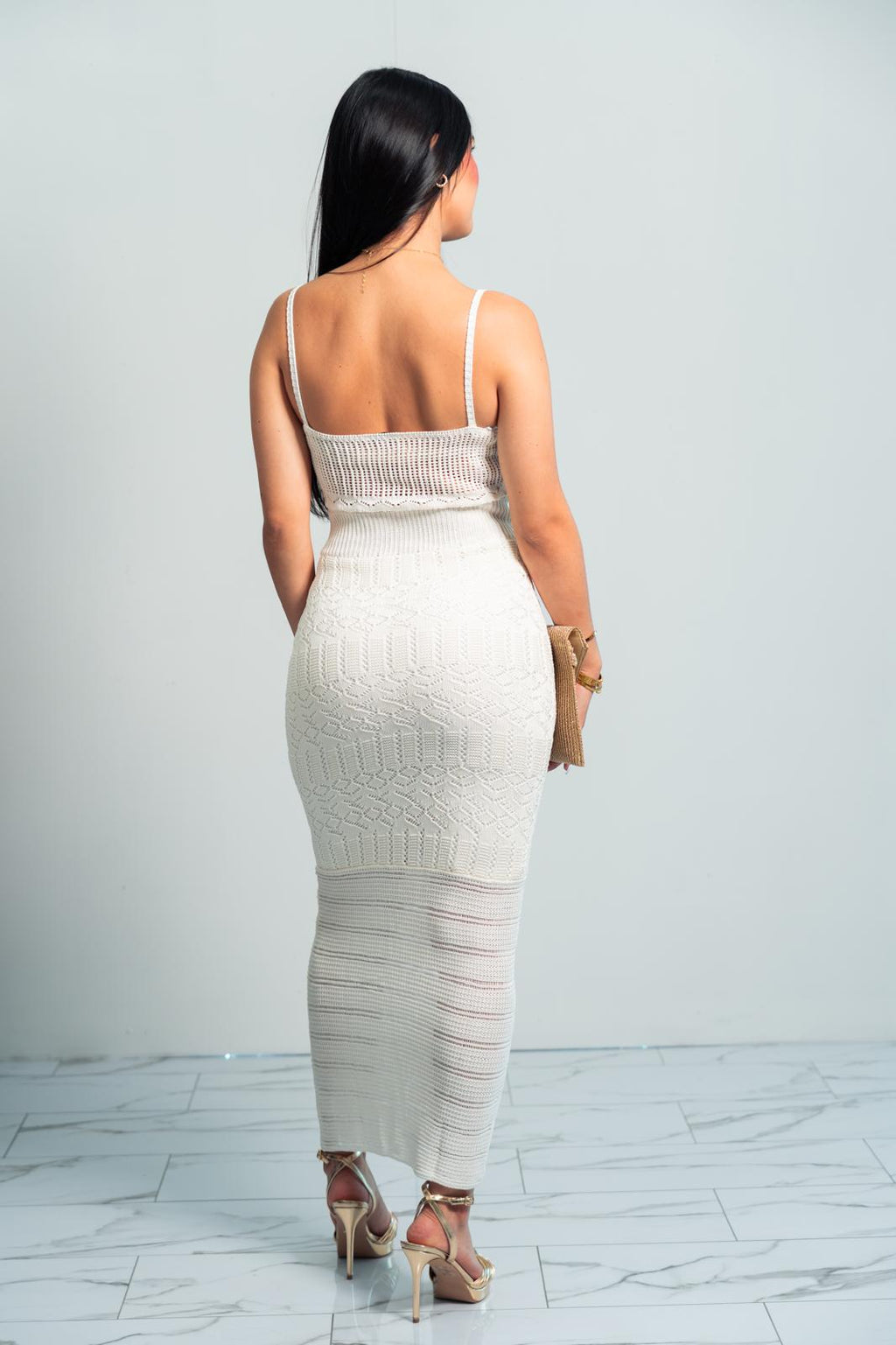 Elise Ivory Corchet Dress