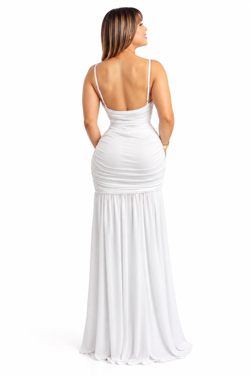 Olivia Long White Dress