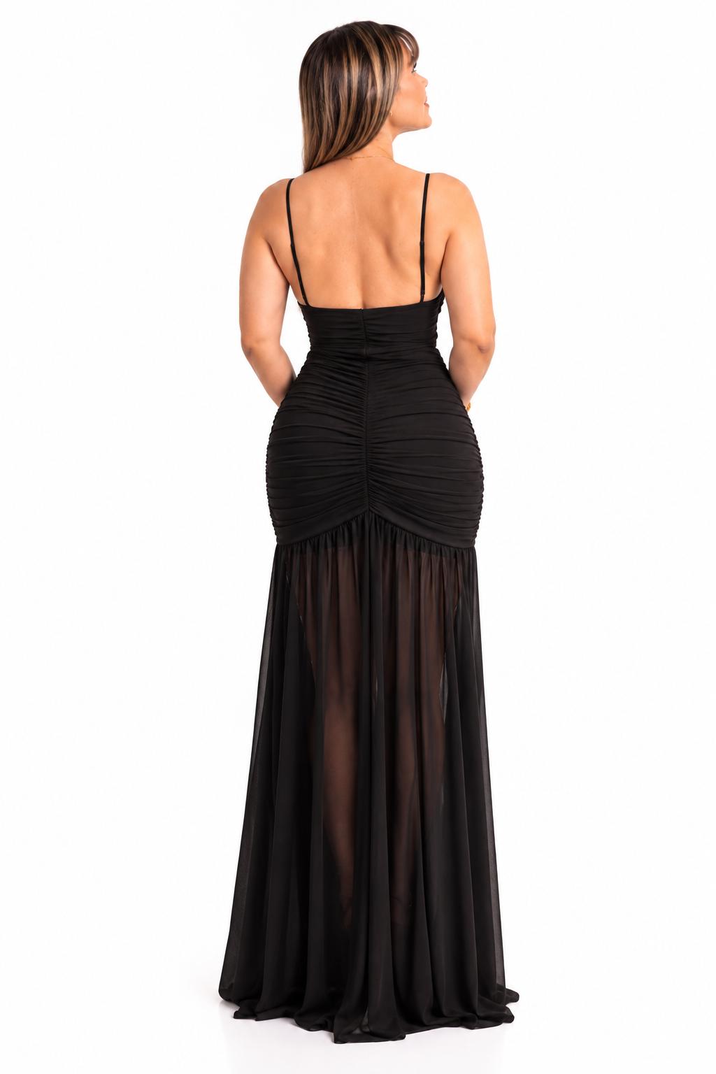 Olivia Long Black Dress